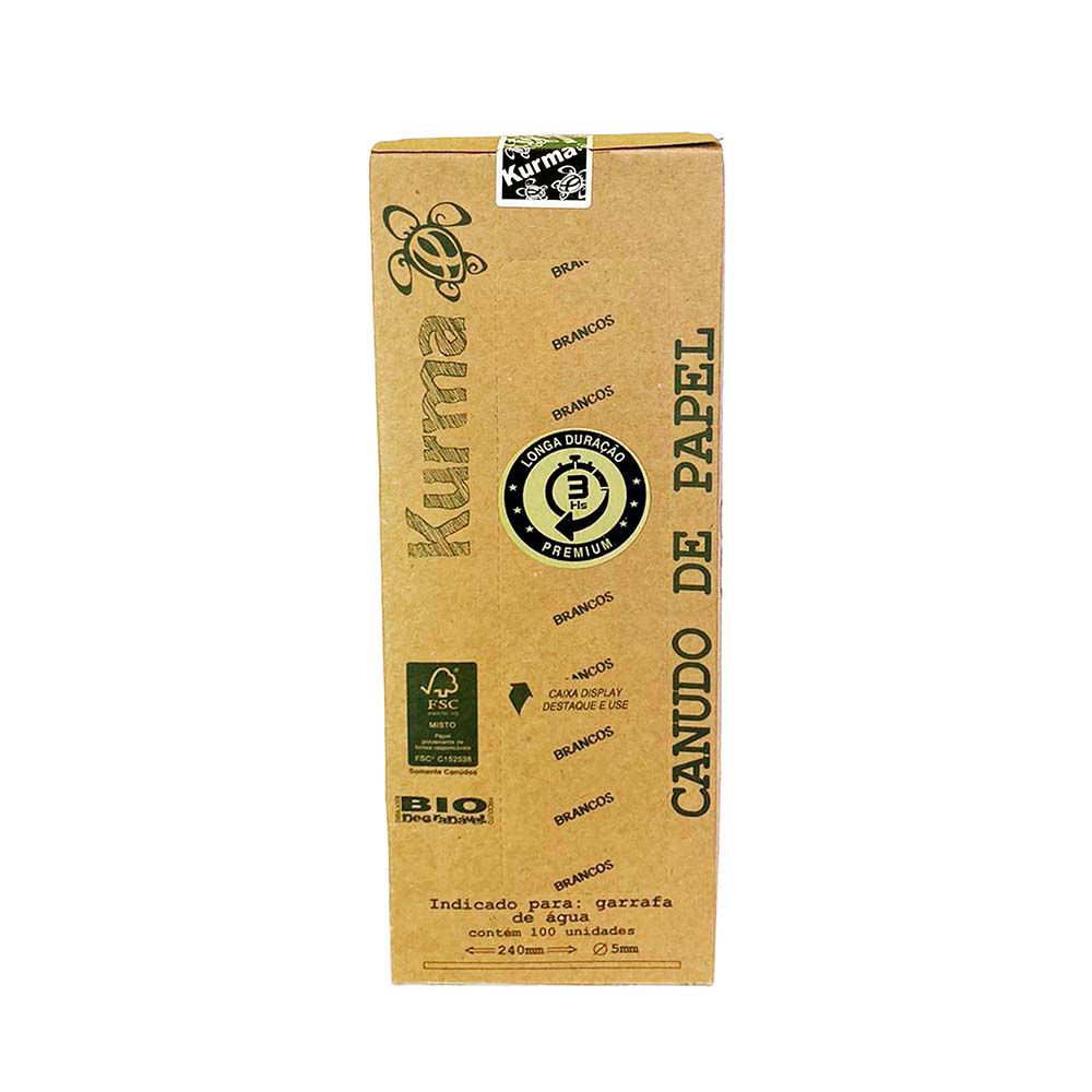 PAJ BLANCA DE PAPEL ENV 240X5MM CAJA 100UD