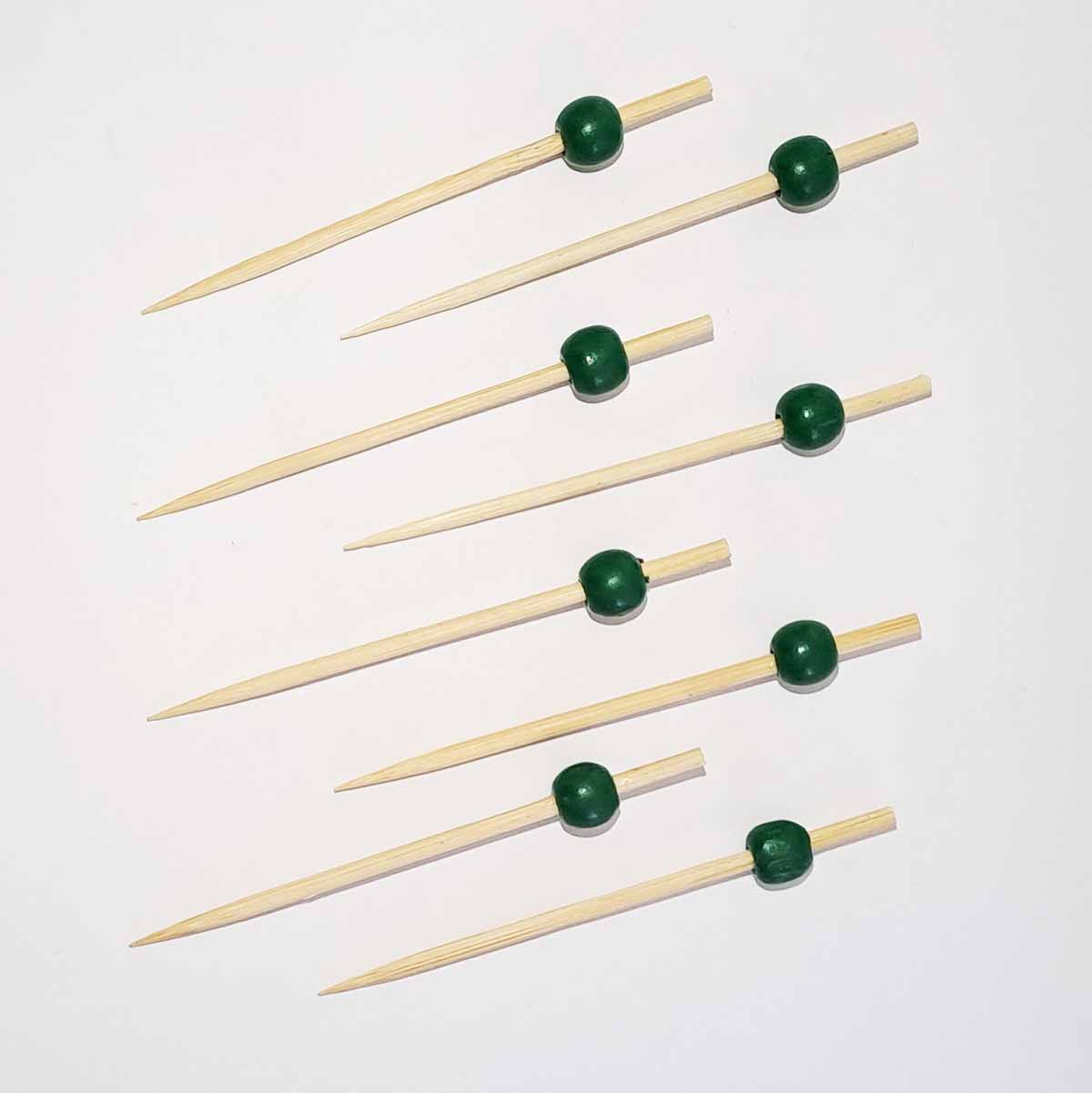 PINCHO BAMBU BOLITA VERDE 90MM X 100 unidades