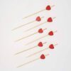 PINCHO BAMBU CORAZON ROJO 120MM X 100 unidades