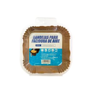 Bandeja cuadrada 16x16 cm para freidora de aire 50 unidades