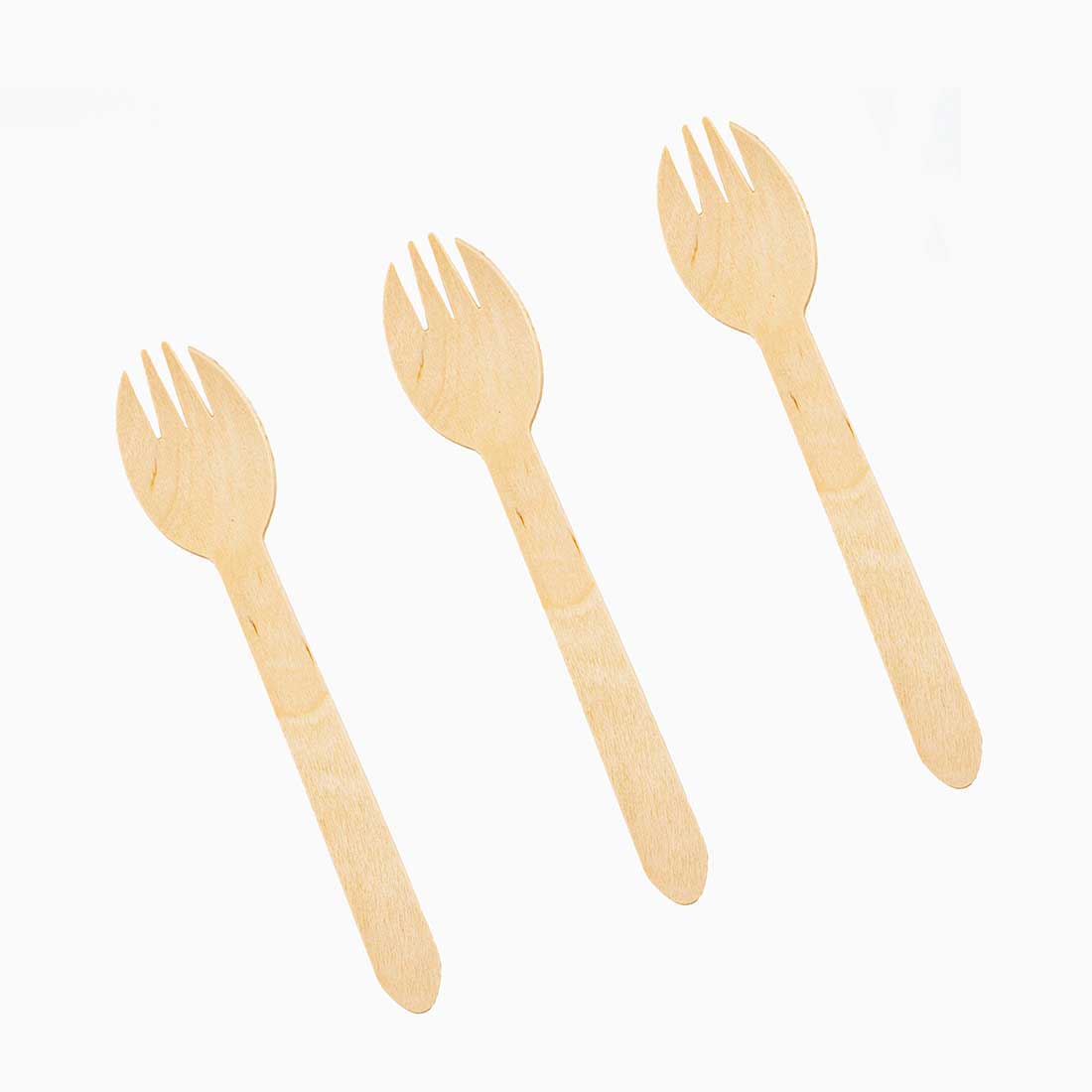 TENEDORES DE BAMBU 16 CM 100 unidades