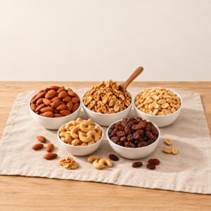 Promo Frutos Secos de Hidalgo: almendras, nueces, castañas de cajú, maní y pasas de uva